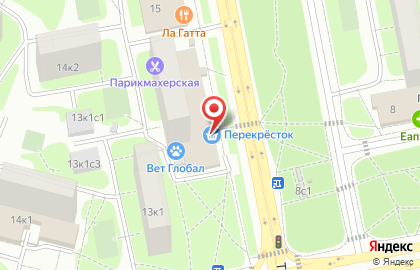 Супермаркет Перекрёсток в Москве на карте
