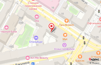 Гостиница для военных и командировочных в Санкт-Петербурге на карте