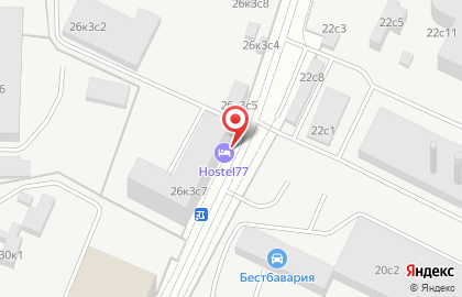 Общежитие Hostel77 на улице Маршала Прошлякова на карте