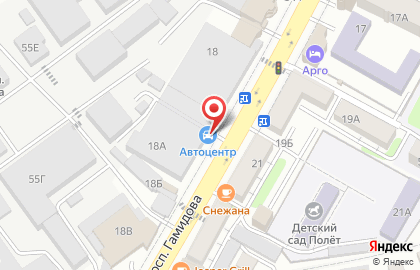 Продовольственный магазин на проспекте Гамидова на карте