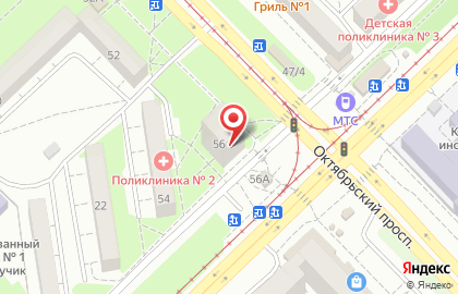 Салон автопроката Лимузин-Сервис на Октябрьском проспекте на карте