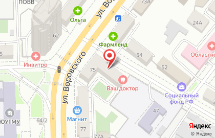 Детский сад №55 на улице Воровского на карте