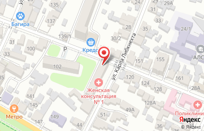 Медицинская клиника материнства и детства Zetta на улице Карла Либкнехта на карте