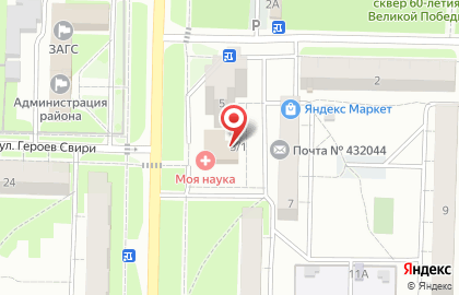 Киоск по продаже кондитерских изделий в Железнодорожном районе на карте