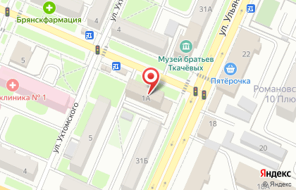 Военный комиссариат г. Брянск Брянской области в Брянске на карте