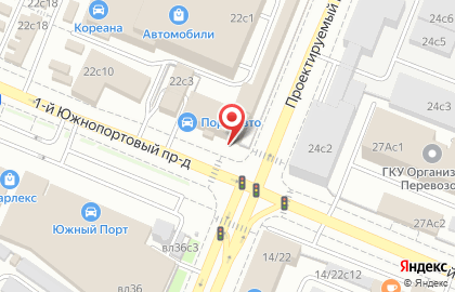 Служба выездного мобильного шиномонтажа Shinmon на Южнопортовой улице на карте