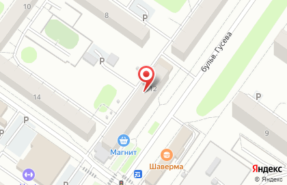 Банкомат БИНБАНК кредитные карты на бульваре Гусева на карте
