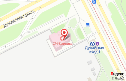 Аптека СМ-Клиника на Дунайском проспекте на карте