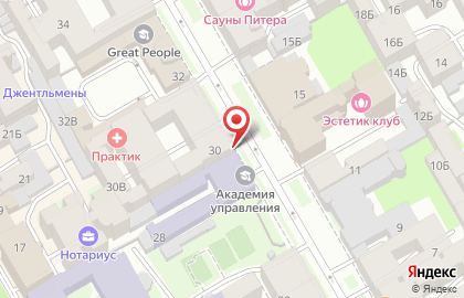Академия управления городской средой, градостроительства и печати в Санкт-Петербурге на карте