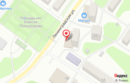 Супермаркет Дикси на улице Ленинградской на карте