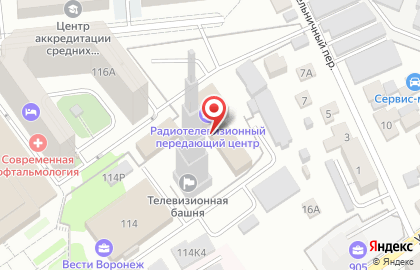 Российская телевизионная и радиовещательная сеть, ФГУП Воронежский областной радиотелевизионный передающий центр на карте