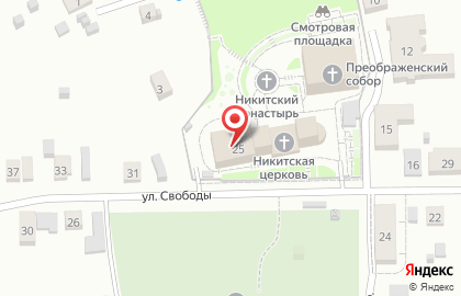 Никитский женский монастырь на карте