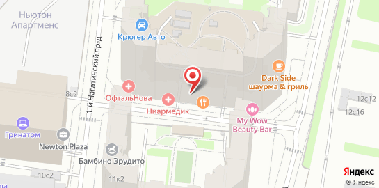 Клиника Ниармедик в 1-м Нагатинском проезде на карте