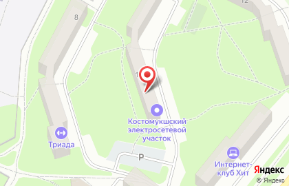 Городские электрические сети г. Костомукши в Петрозаводске на карте