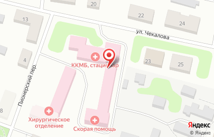 Городская Больница на улице Чекалова на карте