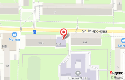 Центр эстетического воспитания детей на улице Миронова на карте