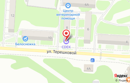 Отделение службы доставки Boxberry на улице Терешковой на карте