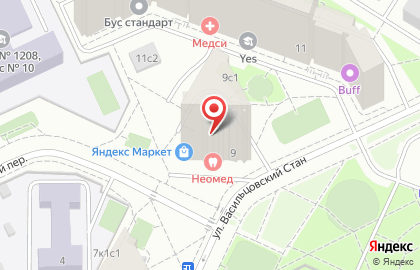 Медицинский центр Неомед на улице Васильцовский Стан на карте