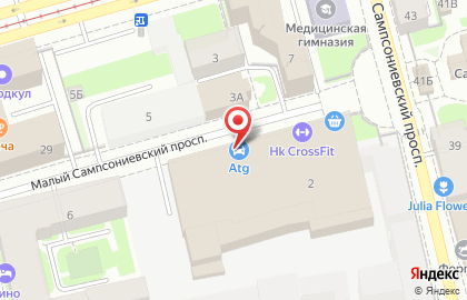 Торгово-сервисная компания ATG на Малом Сампсониевском проспекте на карте
