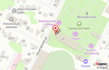 Городской парк в Минеральных Водах на карте