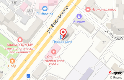 Садовый центр природного земледелия Плодородие на улице Воровского на карте