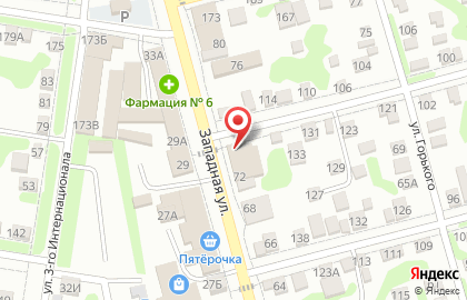 Универсам Магнит на Западной улице на карте