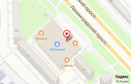 Ярославский филиал Банкомат, БИНБАНК кредитные карты на Ленинградском проспекте, 65а на карте