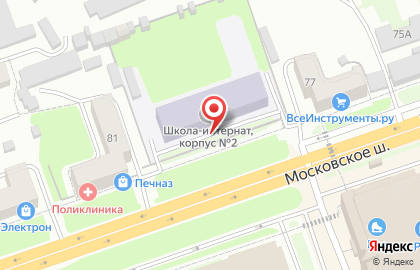 Специальная Коррекционная Общеобразовательная Школа-интернат # 2 для Слабовидящих Детей на карте