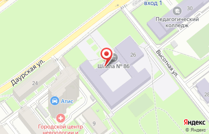 Средняя общеобразовательная школа №86 с углубленным изучением отдельных предметов на карте