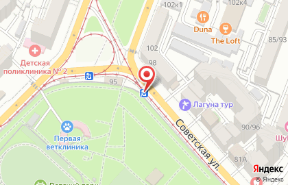 Клев на Советской улице на карте