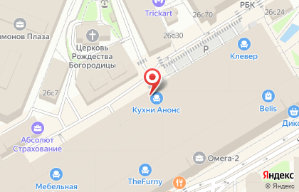 Кухонная студия Мария на метро Автозаводская на карте
