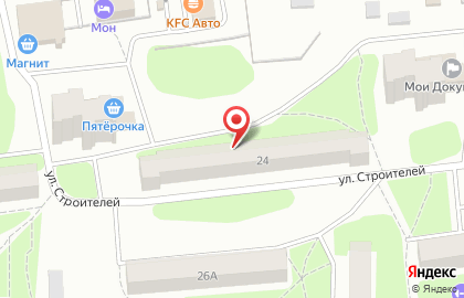 EХ на улице Строителей на карте
