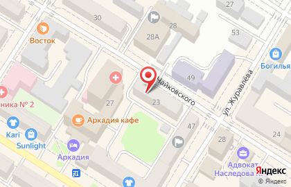 Парикмахерская Золотые Ножницы на улице Чайковского на карте