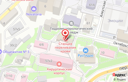 Краевая станция переливания крови на Октябрьской улице на карте