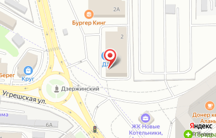 Супермаркет Да! в Дзержинском на карте