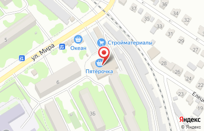 Супермаркет Пятёрочка, сеть супермаркетов на улице Мира на карте