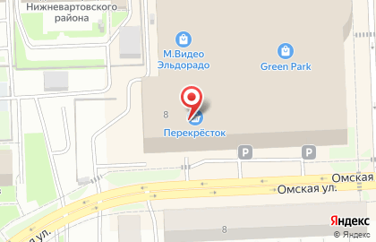 Супермаркет Перекресток в Ханты-Мансийске на карте