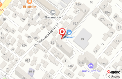 Продовольственный магазин на улице Максима Горького на карте