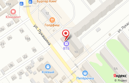 Банкомат ВТБ в Щёкино на карте