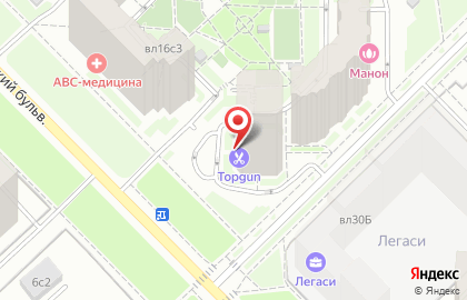 Барбершоп TOPGUN на улице Столетова на карте