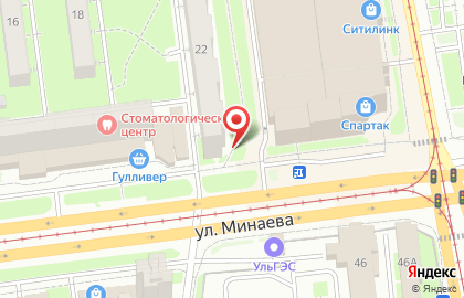 Магазин спортивного питания Атлет73 в Ленинском районе на карте