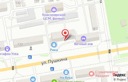 Магазин ТАИС Радиосвязь на улице Пушкина на карте