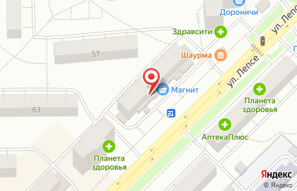Магазин косметики и бытовой химии Магнит Косметик на улице Лепсе на карте