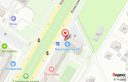 База цветов на Комсомольском проспекте на карте