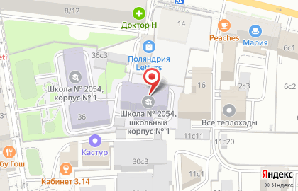 Средняя общеобразовательная школа №2054 с дошкольным отделением на Садовой-Сухаревской улице на карте