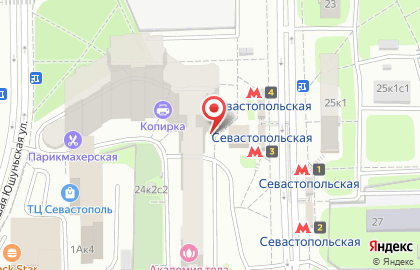 Аптека Форте на метро Севастопольская на карте