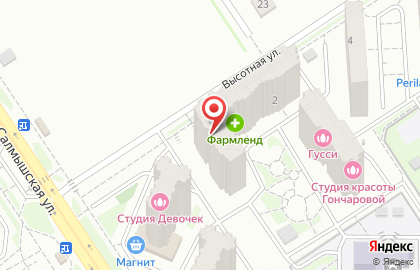 Мужская парикмахерская Чердак в Ленинском районе на карте