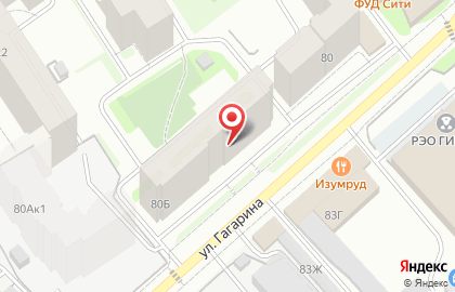 Универсам Пятерочка на улице Гагарина на карте