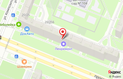 Лит.Ра на улице Просвещения на карте