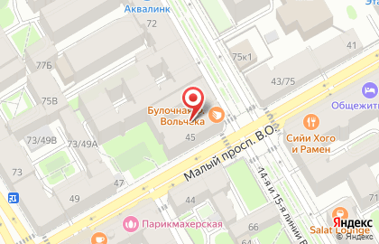 Компания натяжных потолков Эвита в Василеостровском районе на карте